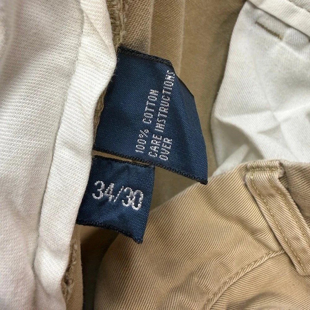 Polo Ralph Lauren Prospect Pant Chino Straight 34x30 (FIT 32x29) Tan Cotton Prep